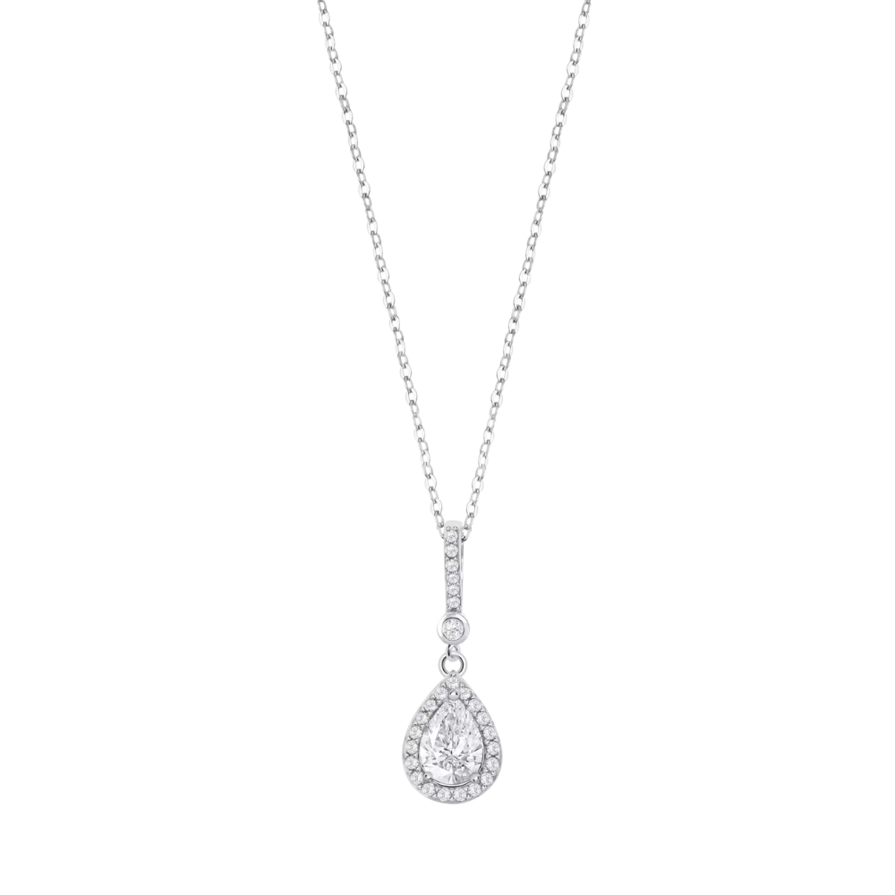Colier din argint  cu pietre Cubic Zirconia Incolor