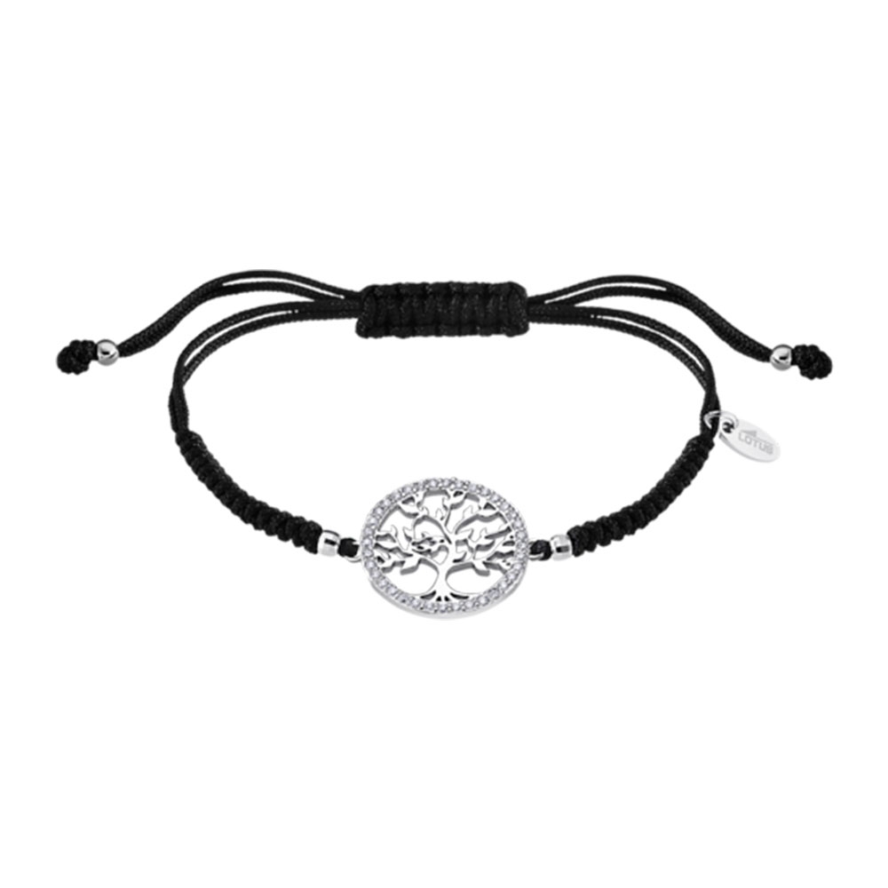 Brățară din argint  cu pietre Cubic Zirconia Incolor, Textil