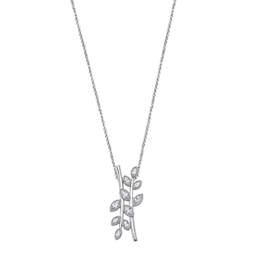 Colier din argint  cu pietre Cubic Zirconia Incolor