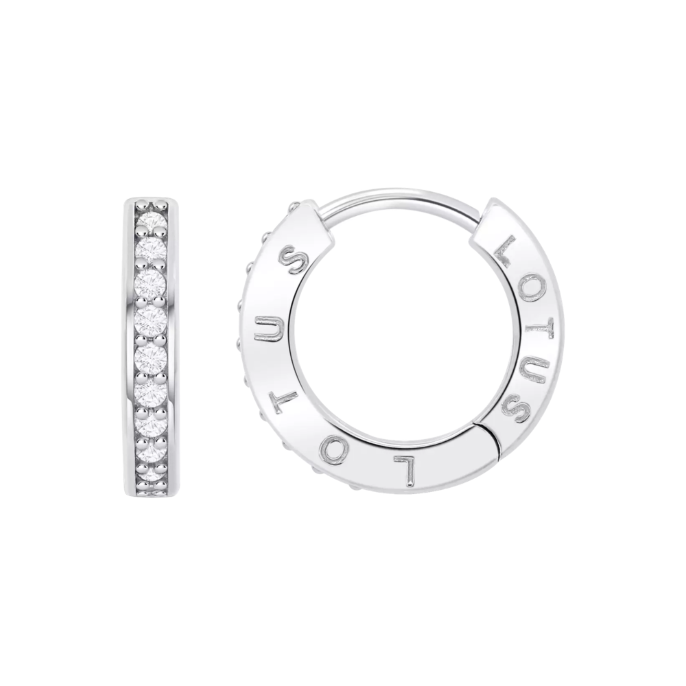 Cercei din argint  cu pietre Cubic Zirconia Incolor