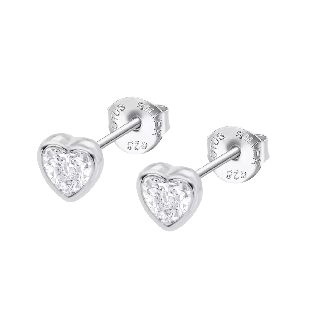 Cercei din argint  cu pietre Cubic Zirconia Incolor