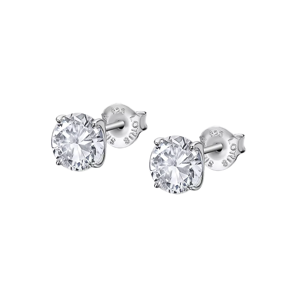 Cercei din argint  cu pietre Cubic Zirconia Incolor