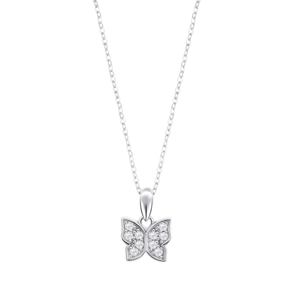 Colier din argint  cu pietre Cubic Zirconia Incolor