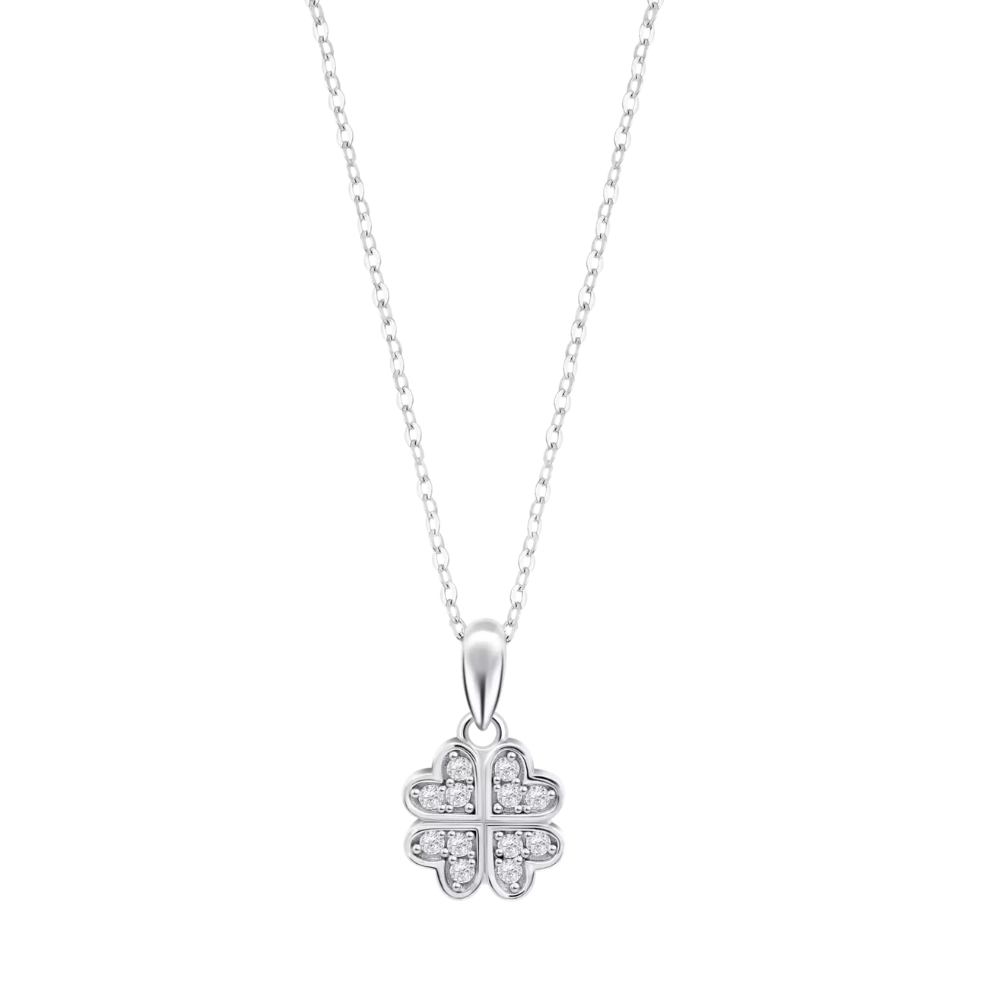 Colier din argint  cu pietre Cubic Zirconia Incolor