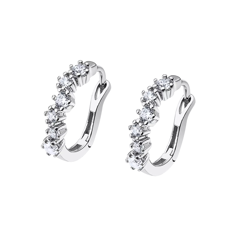 Cercei din argint cu Cubic Zirconia Incolor