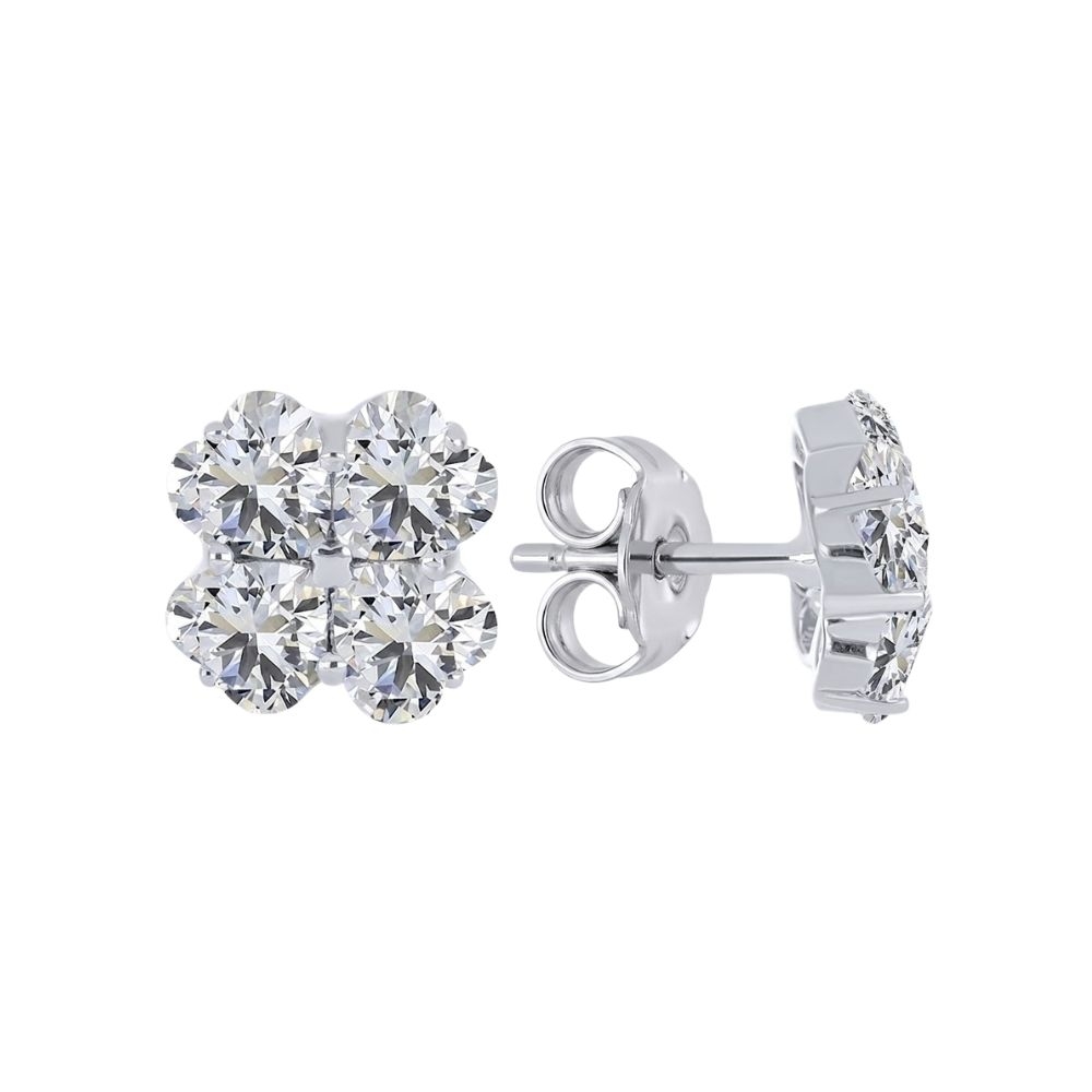 Cercei din argint cu Cubic Zirconia Incolor