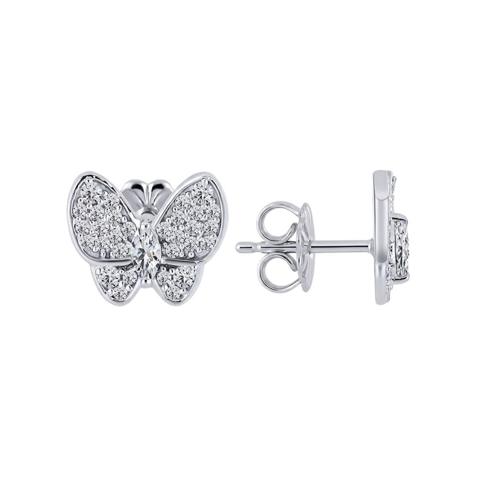 Cercei din argint cu Cubic Zirconia Incolor