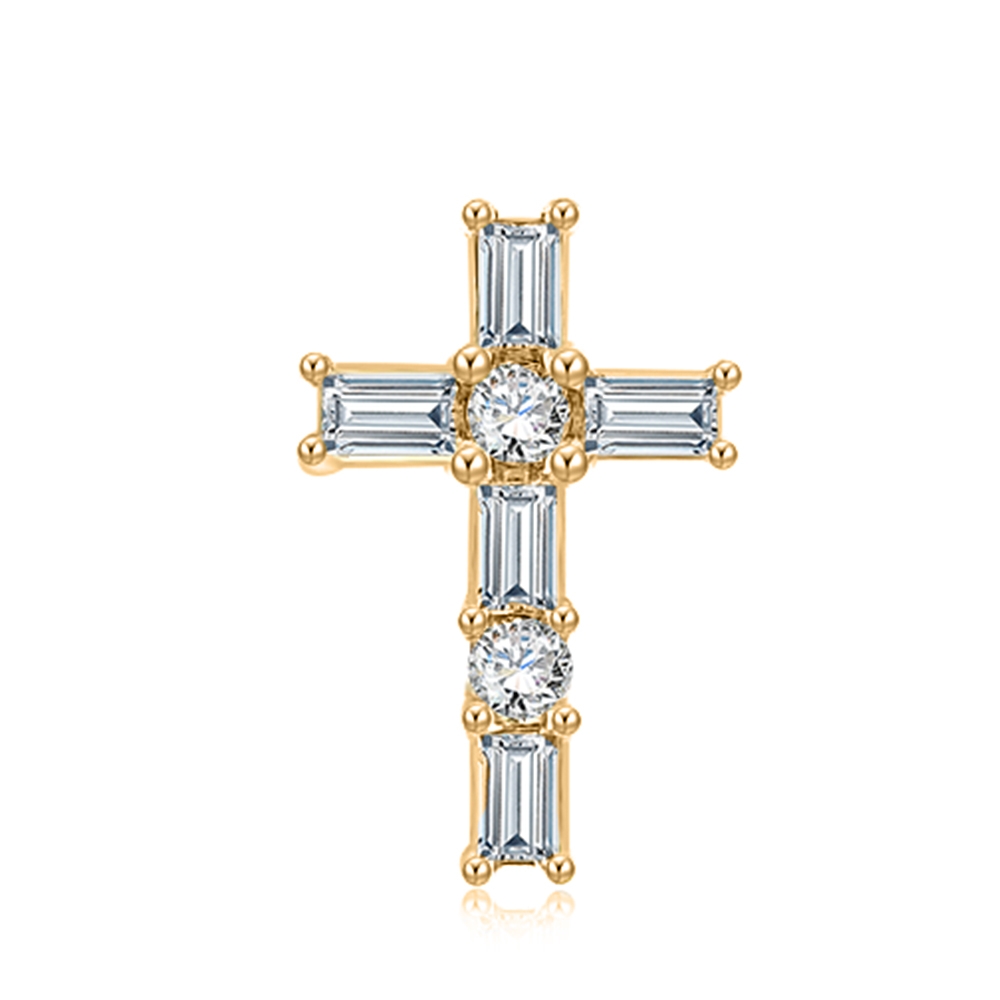 Pandantiv din aur roz cu pietre Diamant