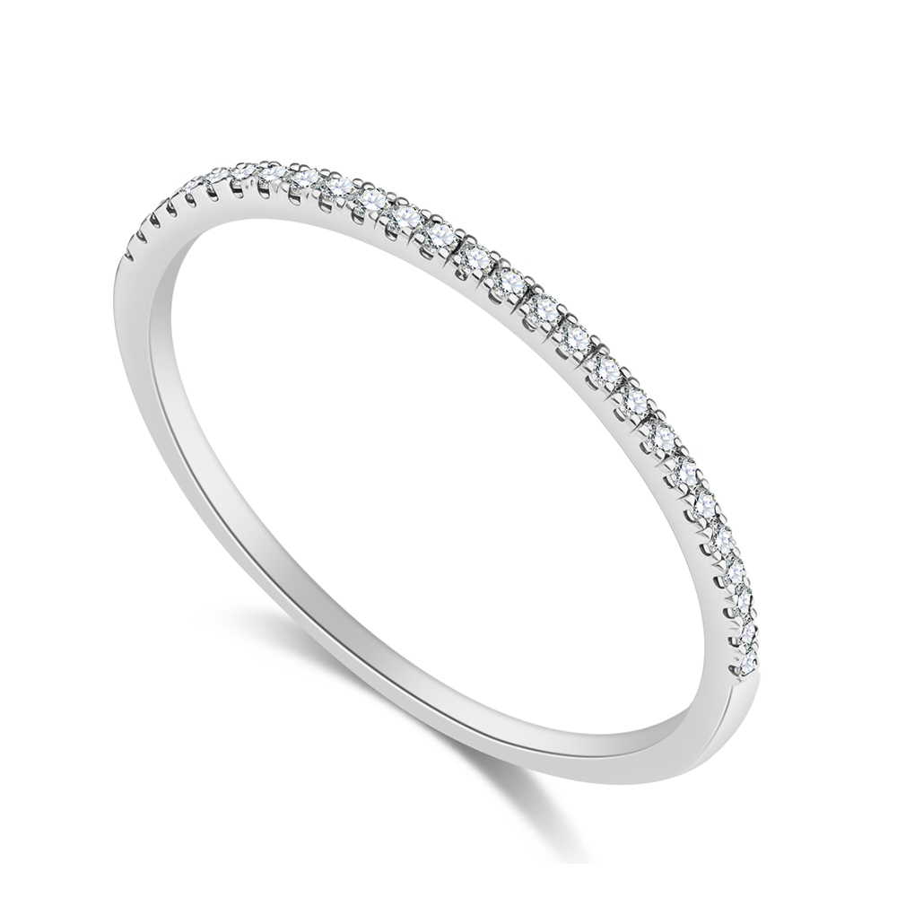 Inel din aur alb cu pietre Diamant