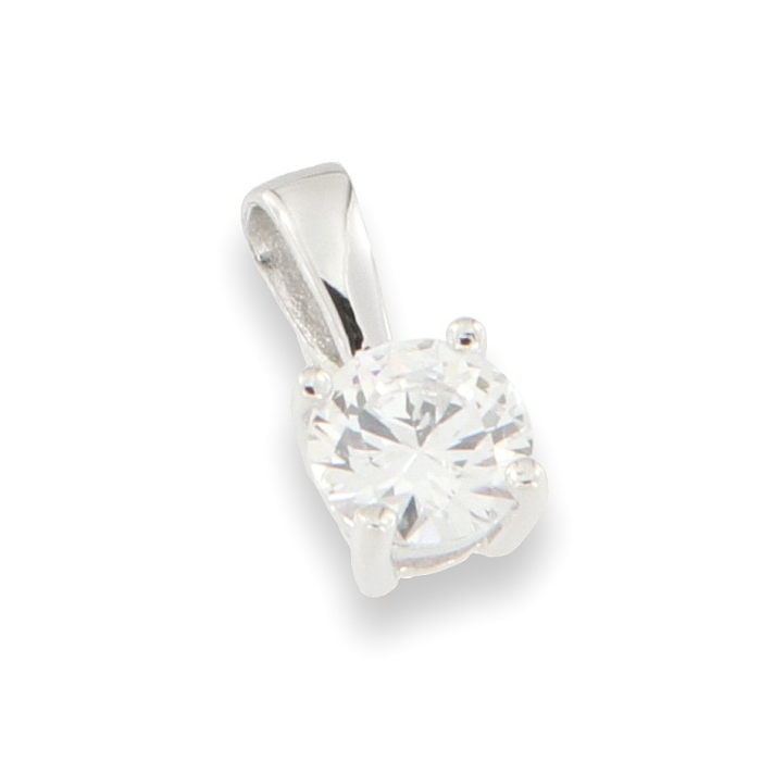 Pandantiv din argint  cu pietre Cubic Zirconia Incolor