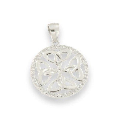 Pandantiv din argint  cu pietre Cubic Zirconia Incolor