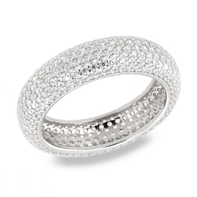 Inel din argint  cu pietre Cubic Zirconia Incolor
