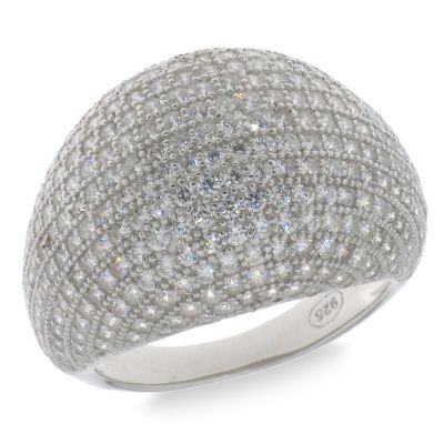 Inel din argint  cu pietre Cubic Zirconia Incolor