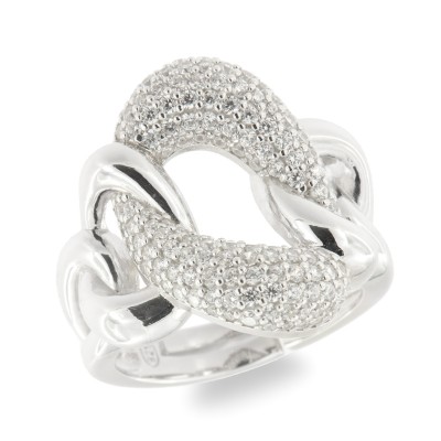 Inel din argint  cu pietre Cubic Zirconia Incolor
