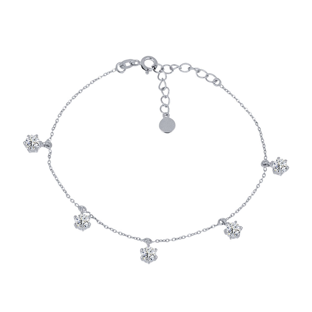Brățară din argint  cu pietre Cubic Zirconia Incolor