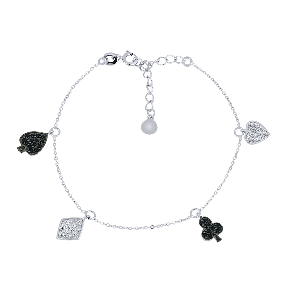 Brățară din argint  cu pietre Cubic Zirconia Incolor, Spinel