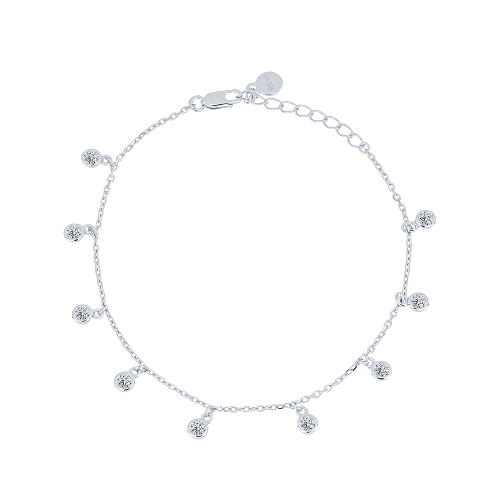 Brățară din argint  cu pietre Cubic Zirconia Incolor