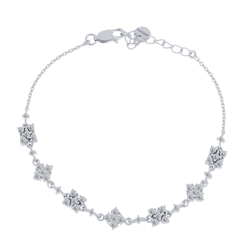 Brățară din argint  cu pietre Cubic Zirconia Incolor