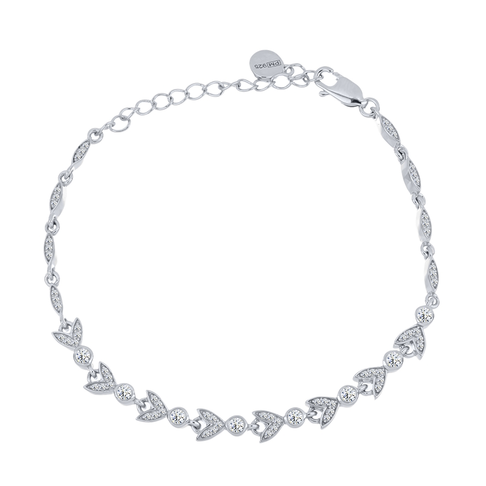 Brățară din argint  cu pietre Cubic Zirconia Incolor