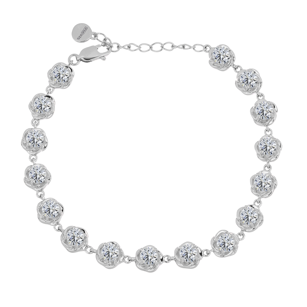 Brățară din argint  cu pietre Cubic Zirconia Incolor