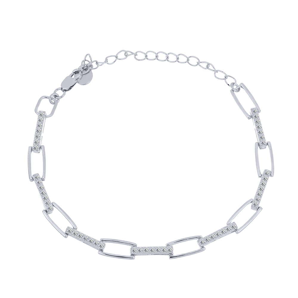 Brățară din argint  cu pietre Cubic Zirconia Incolor