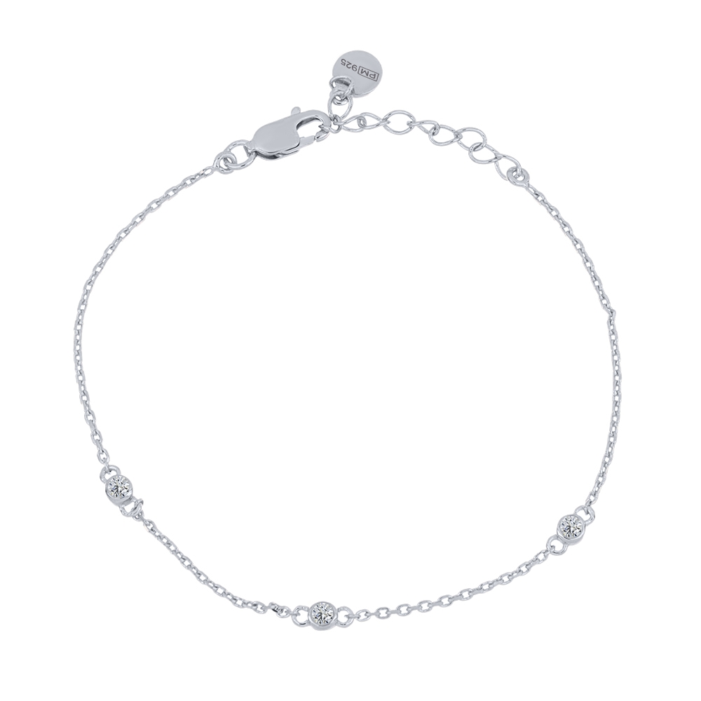 Brățară din argint  cu pietre Cubic Zirconia Incolor