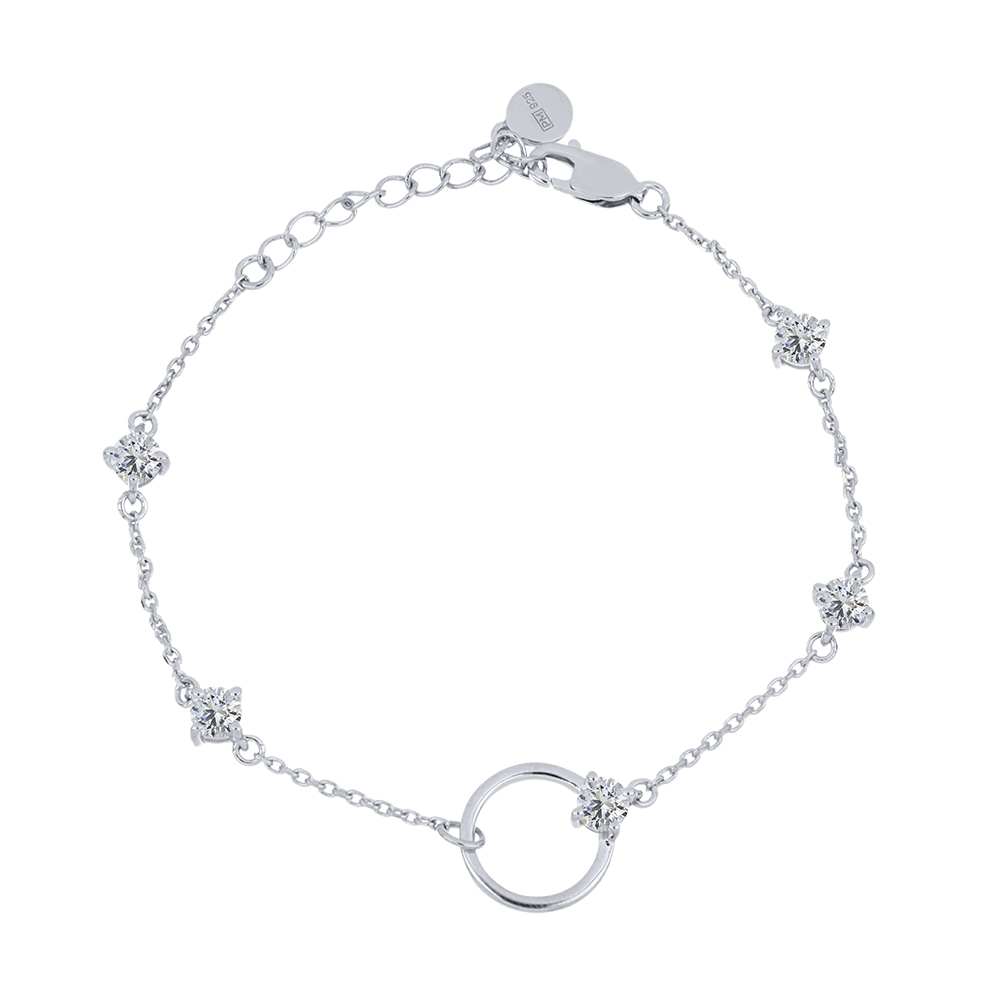 Brățară din argint  cu pietre Cubic Zirconia Incolor
