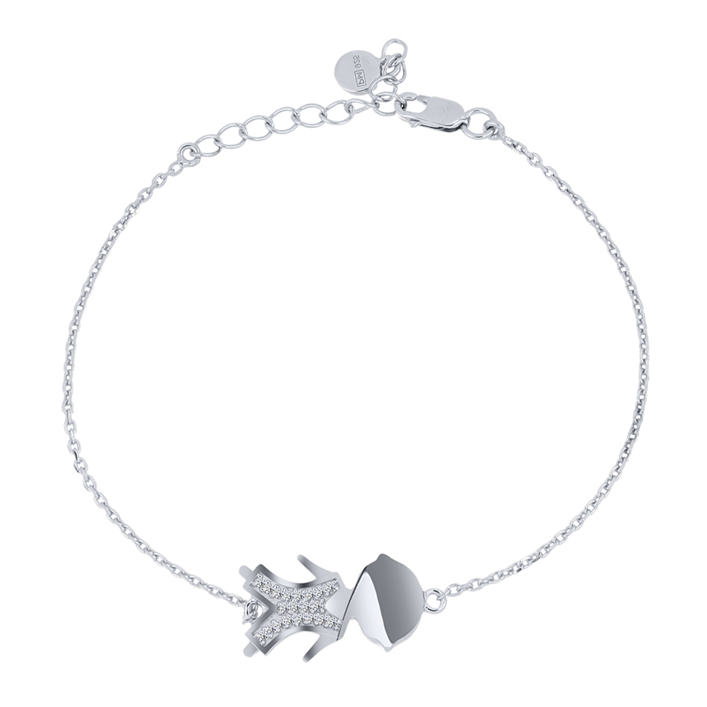 Brățară din argint  cu pietre Cubic Zirconia Incolor