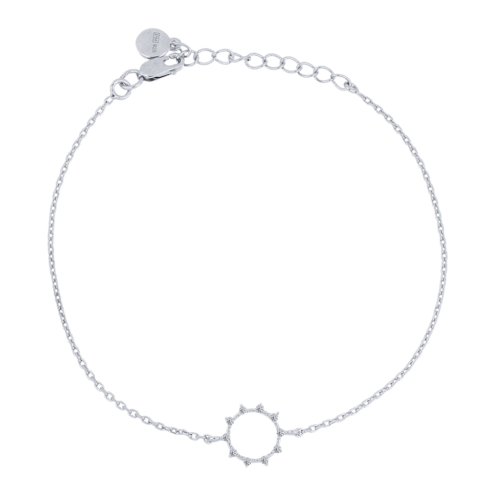 Brățară din argint  cu pietre Cubic Zirconia Incolor