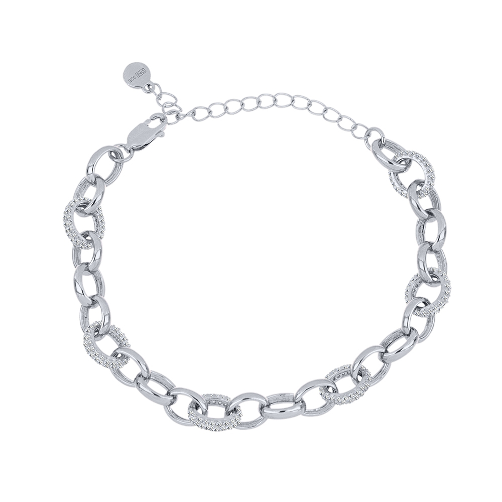 Brățară din argint  cu pietre Cubic Zirconia Incolor