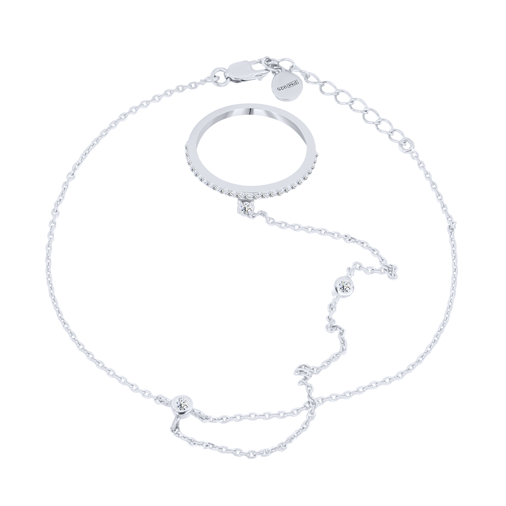 Brățară din argint  cu pietre Cubic Zirconia Incolor