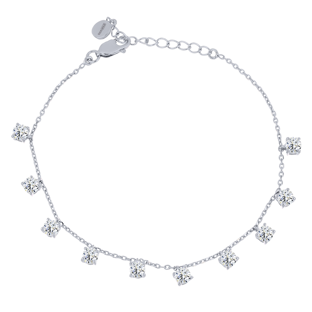 Brățară din argint  cu pietre Cubic Zirconia Incolor