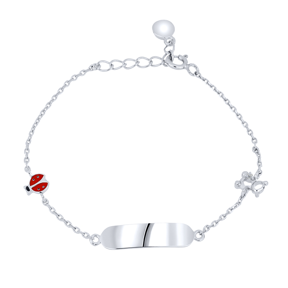 Brățară din argint  cu pietre Cubic Zirconia Incolor, Finift