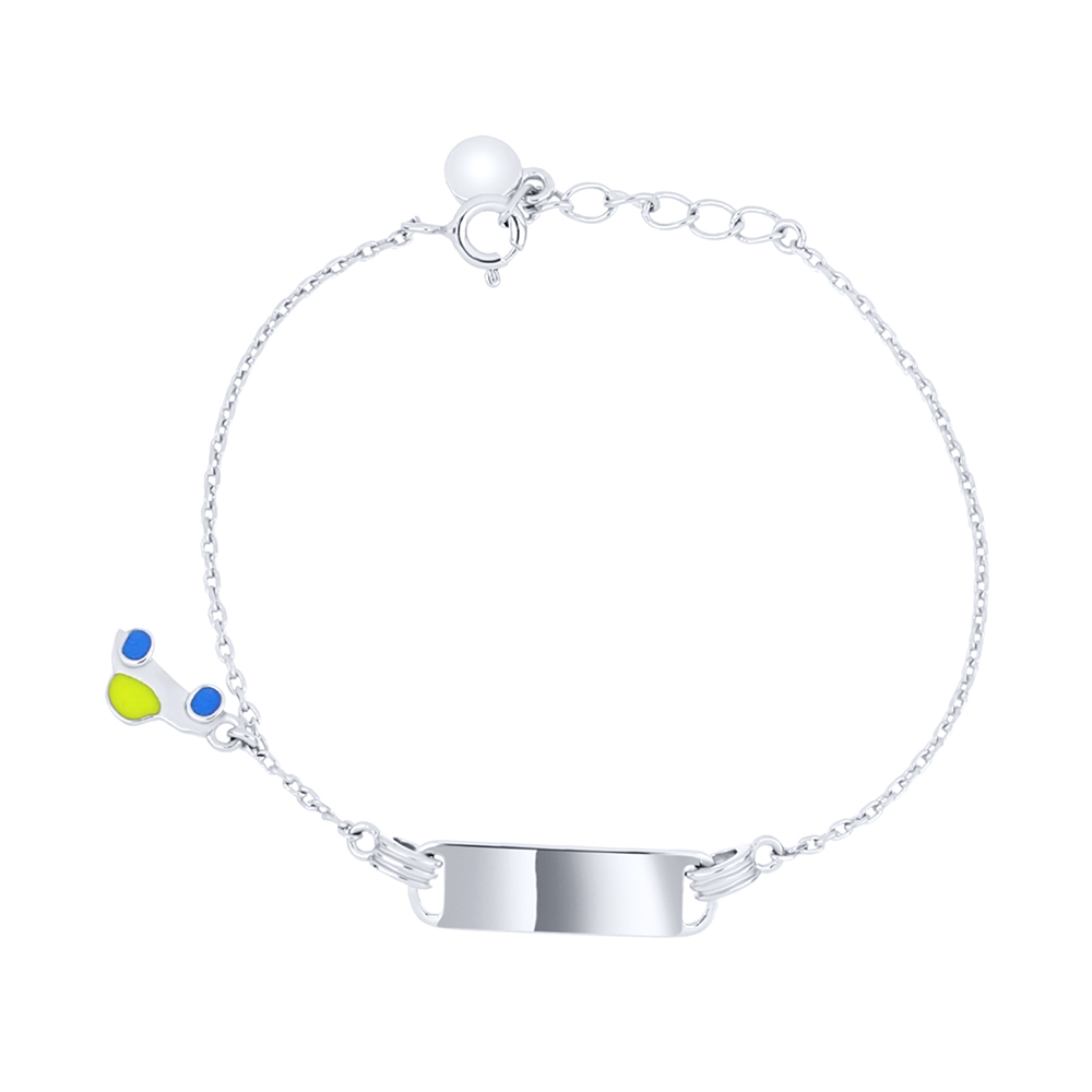 Brățară din argint  cu pietre Finift