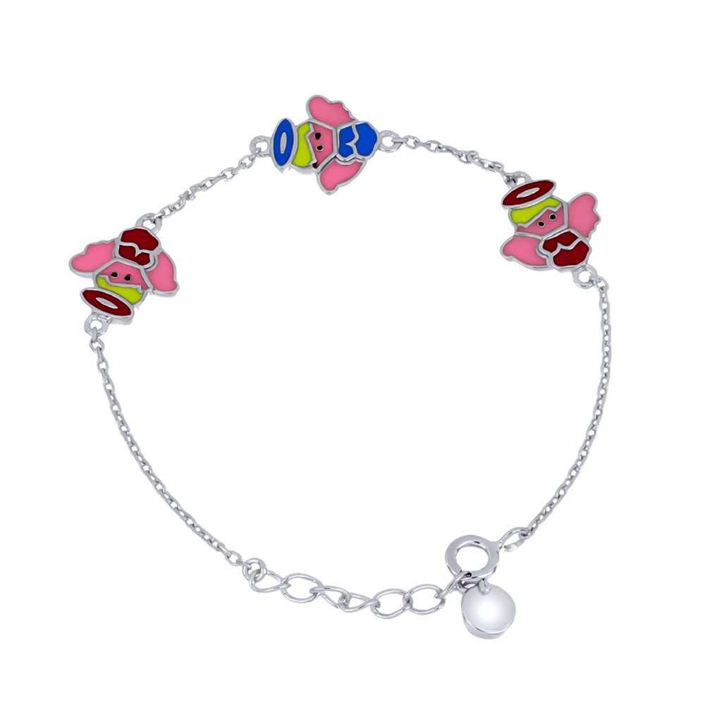 Brățară din argint  cu pietre Finift