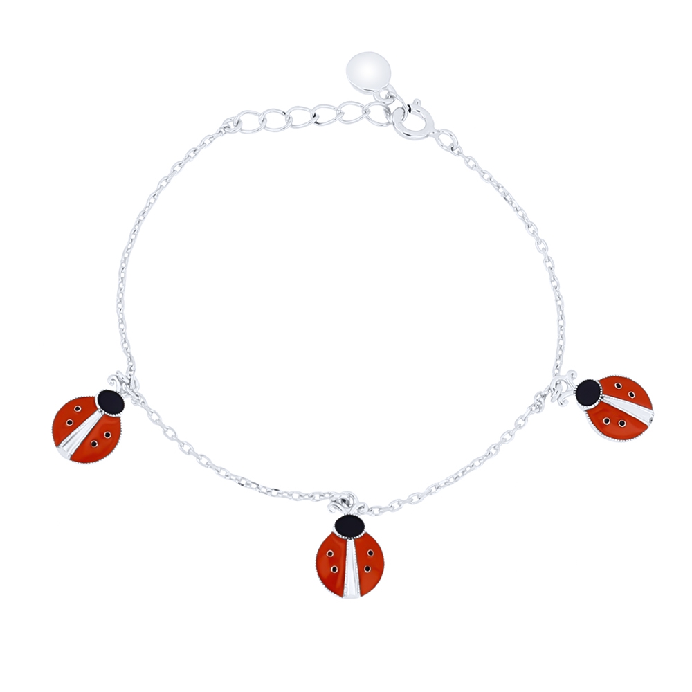 Brățară din argint  cu pietre Finift