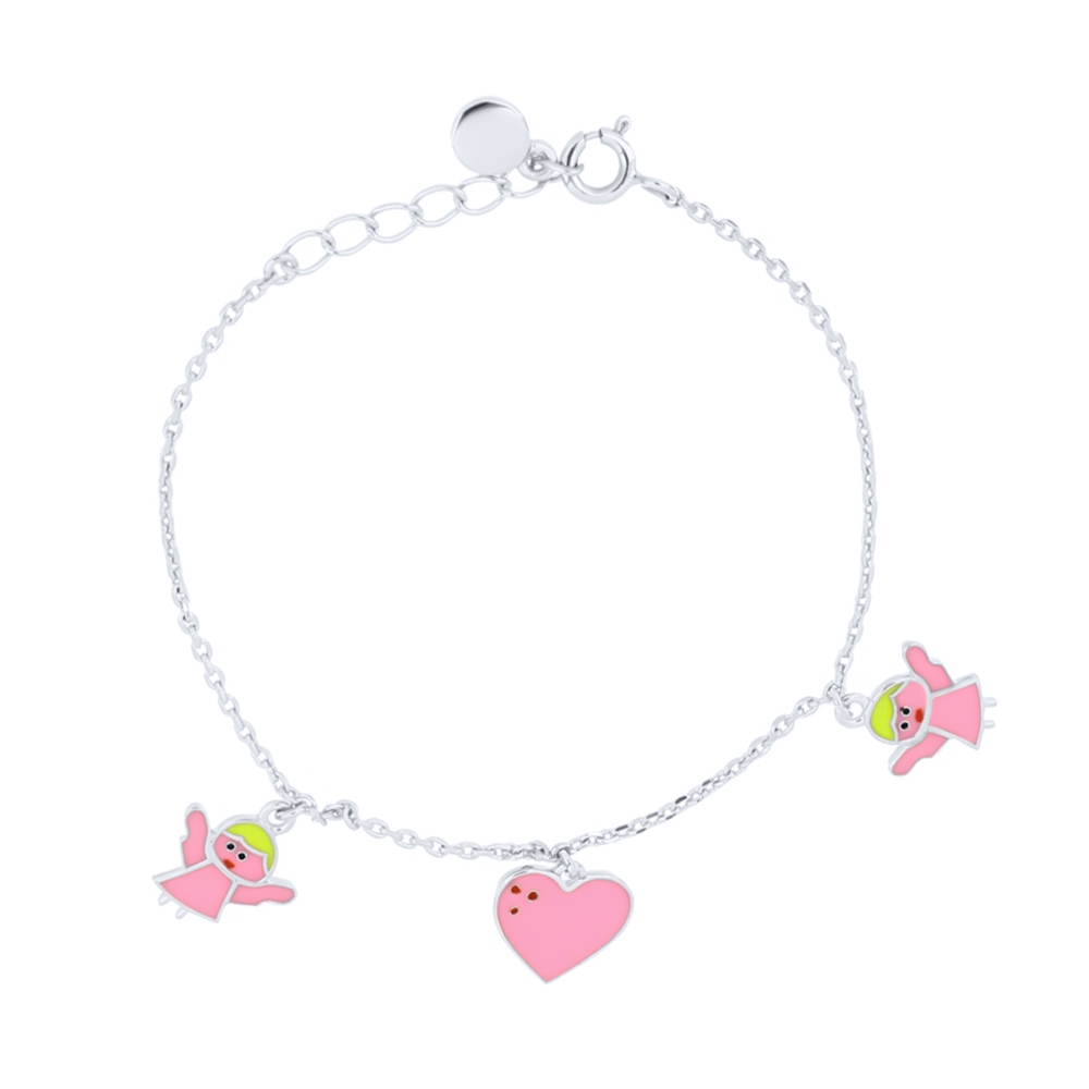 Brățară din argint  cu pietre Finift