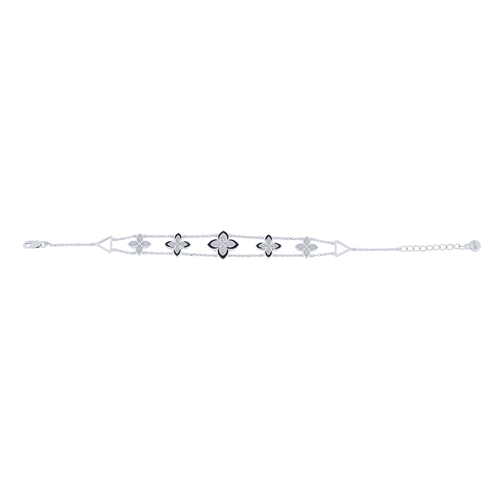 Brățară din argint  cu pietre Cubic Zirconia Incolor
