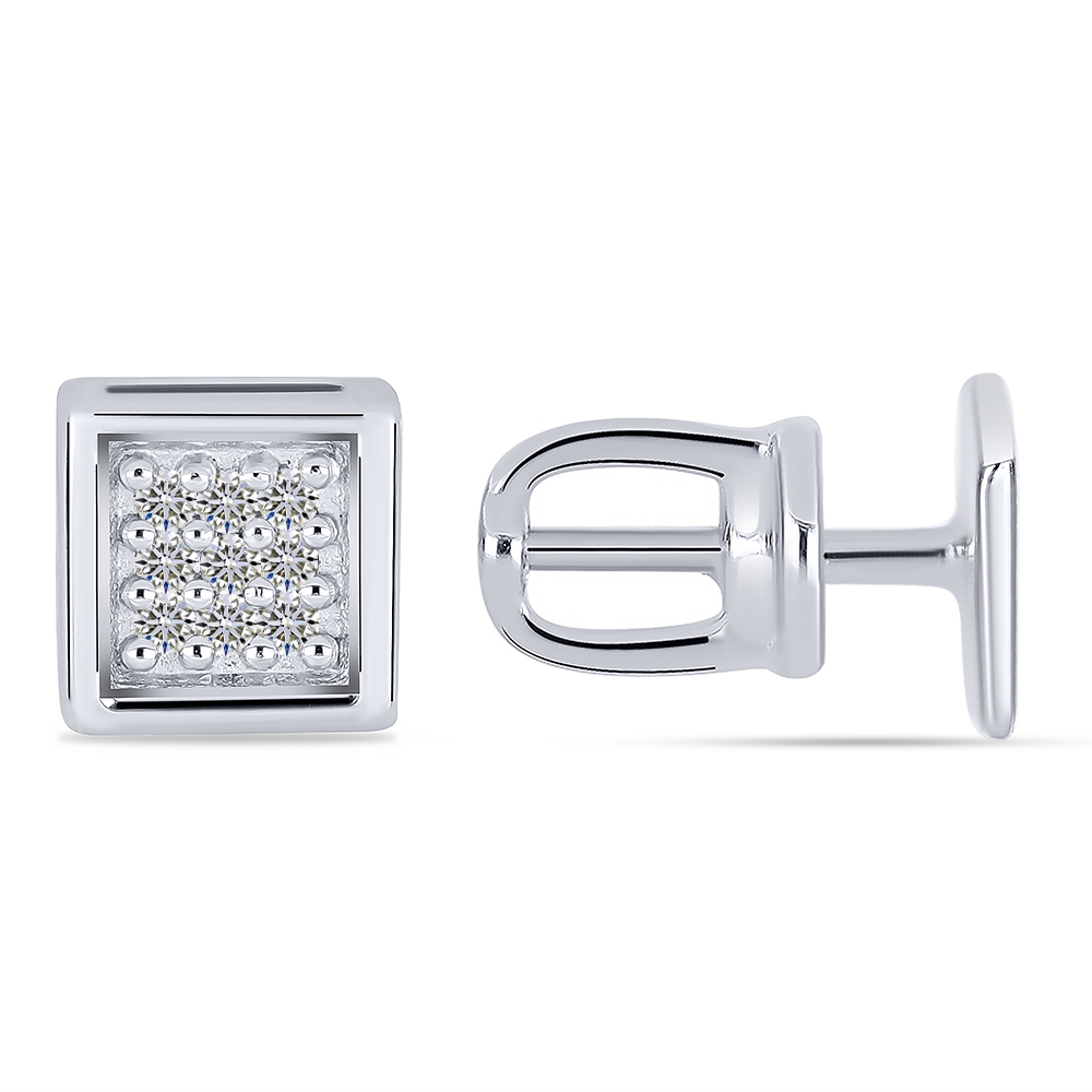Cercei Pusete din argint  cu pietre Diamant