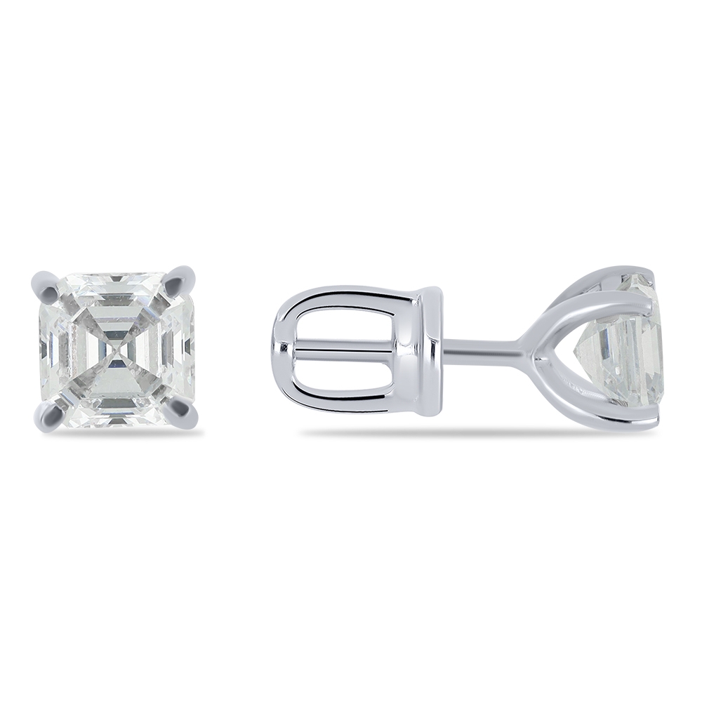 Cercei Pusete din argint  cu pietre Cubic Zirconia Incolor