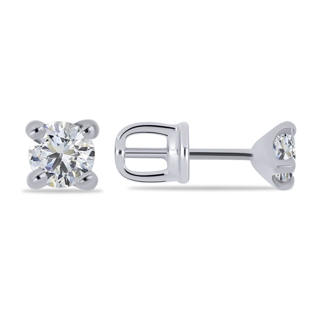 Cercei Pusete din argint  cu pietre Cubic Zirconia Incolor