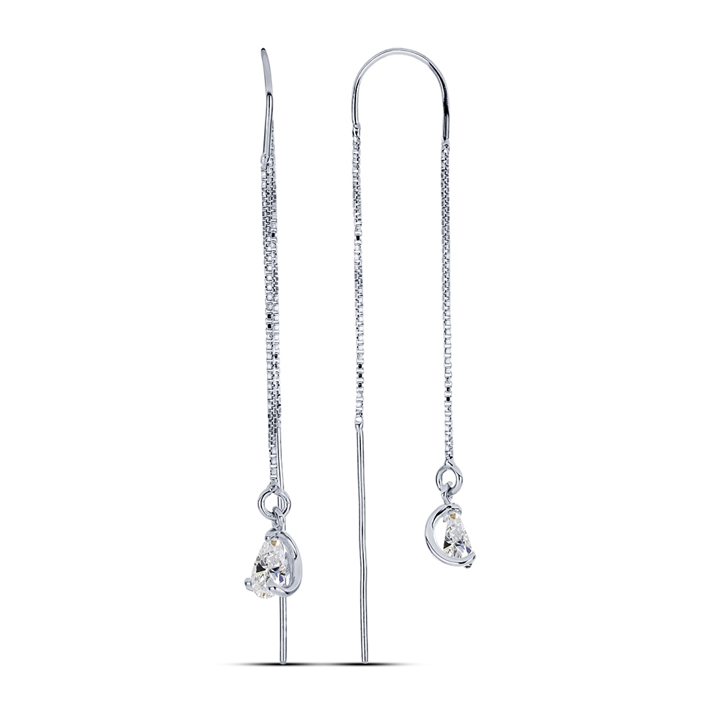 Cercei Creole din argint  cu pietre Cubic Zirconia Incolor