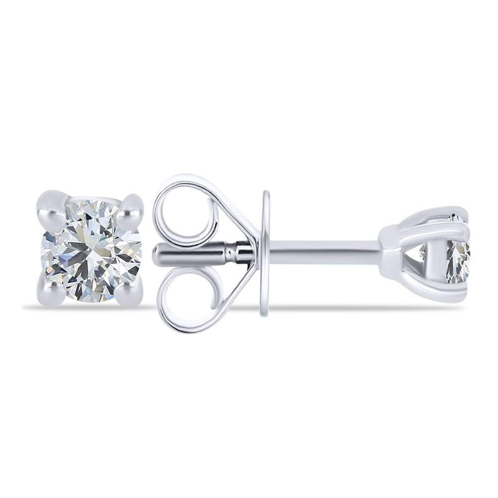 Cercei Pusete din argint  cu pietre Cubic Zirconia Incolor