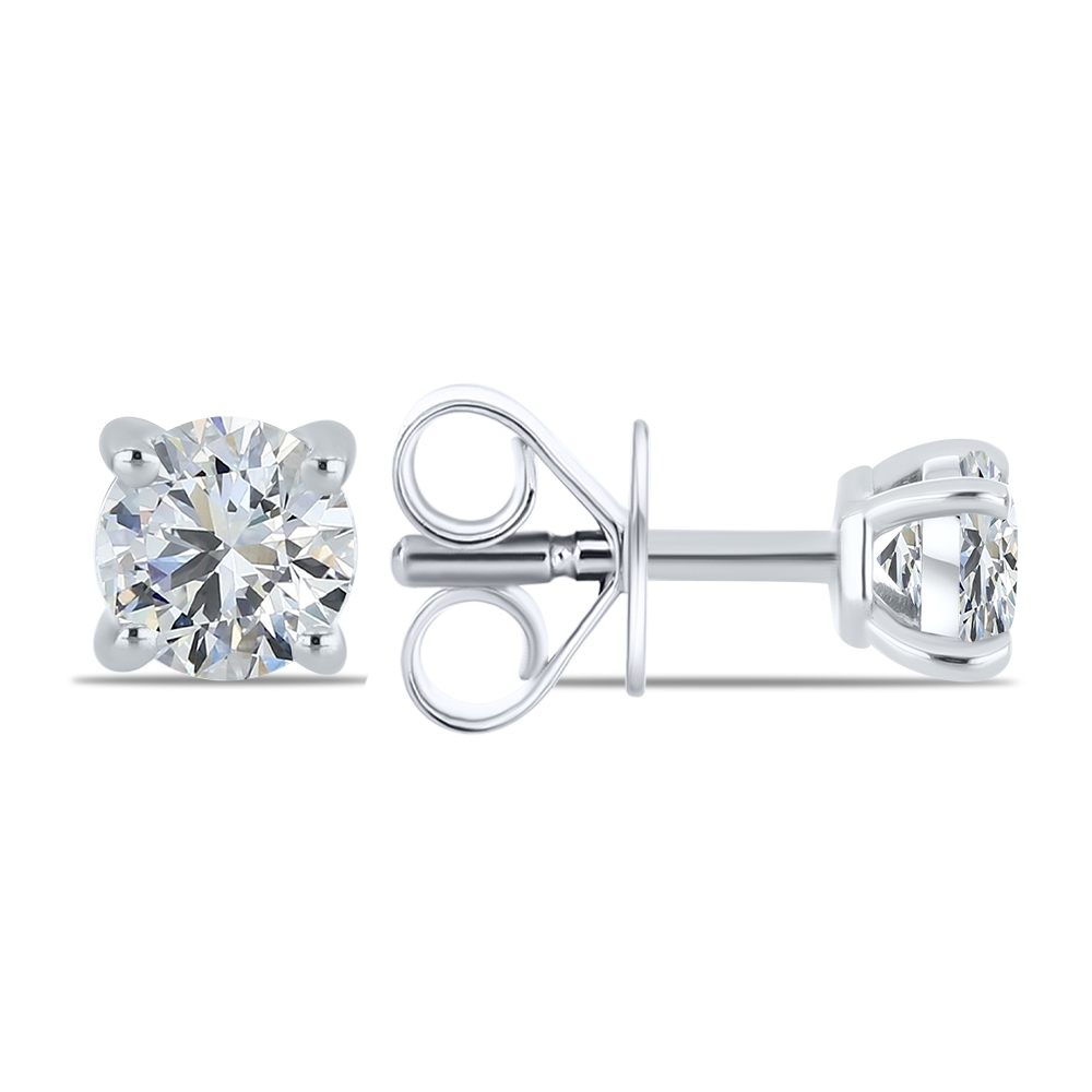 Cercei Pusete din argint  cu pietre Cubic Zirconia Incolor