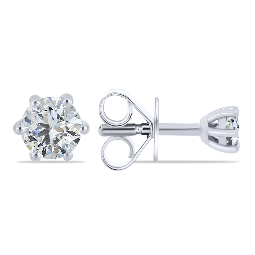 Cercei Pusete din argint  cu pietre Cubic Zirconia Incolor