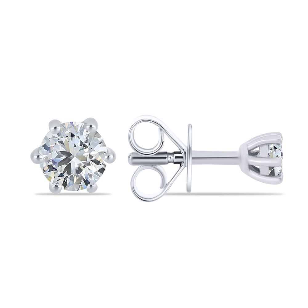 Cercei Pusete din argint  cu pietre Cubic Zirconia Incolor