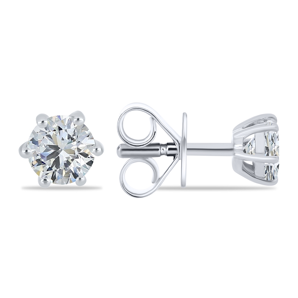 Cercei Pusete din argint  cu pietre Cubic Zirconia Incolor