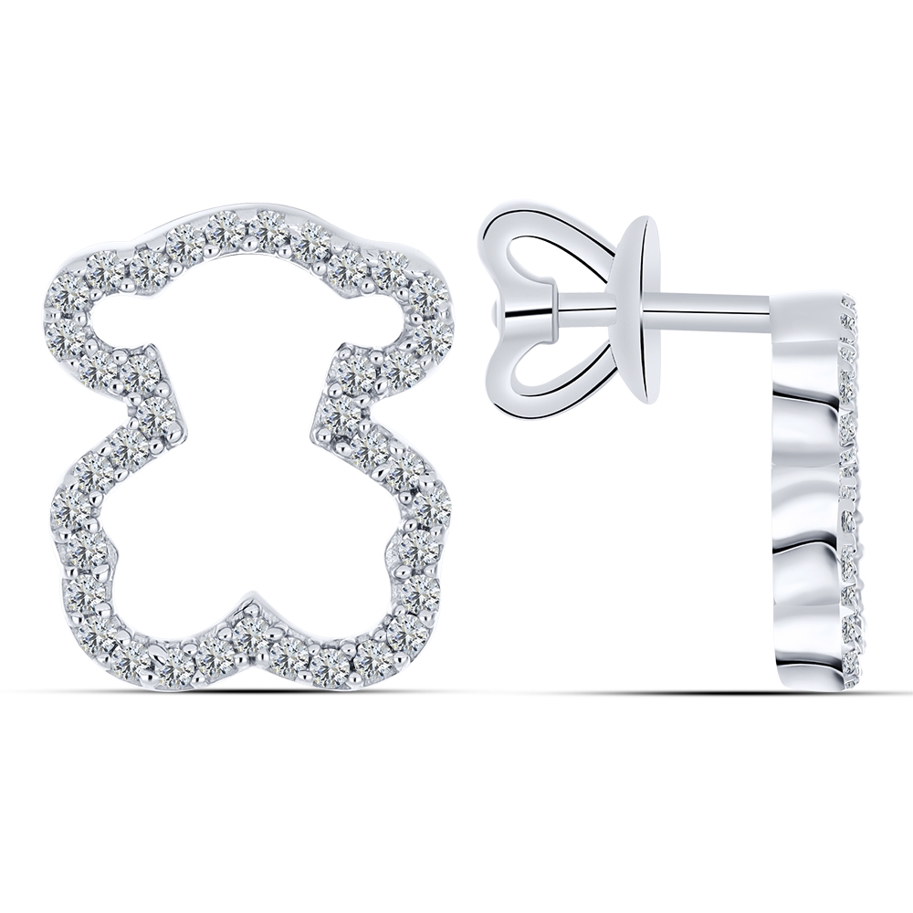 Cercei din argint cu Cubic Zirconia Incolor