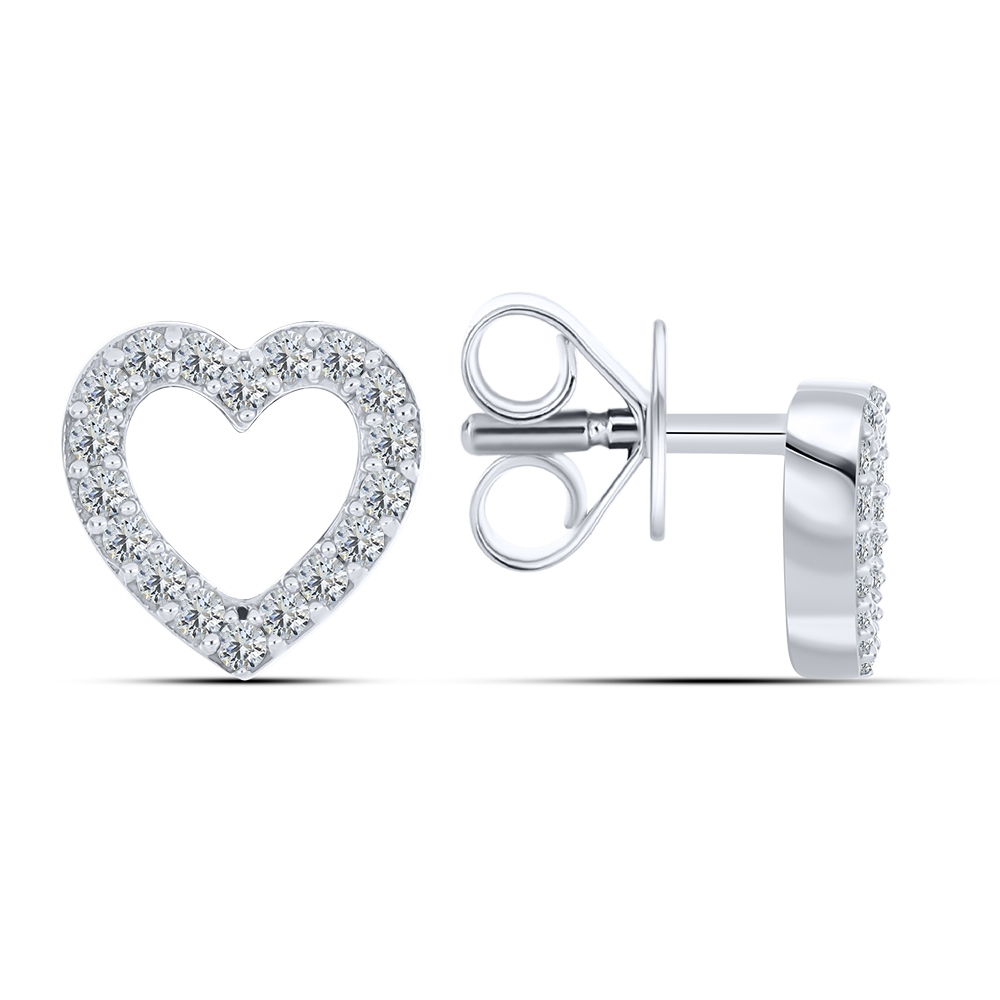 Cercei Pusete din argint  cu pietre Cubic Zirconia Incolor