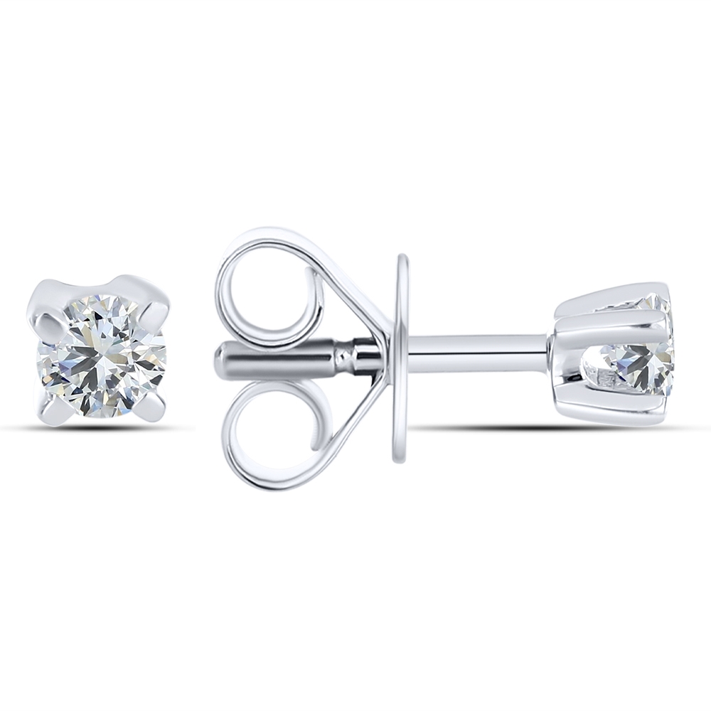 Cercei Pusete din argint  cu pietre Cubic Zirconia Incolor